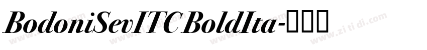 BodoniSevITC BoldIta字体转换